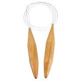 HARFINGTON US Size 50(25mm) Circular Knitting Needles 40 Inch / 100cm Round Wooden Needle for Handmade Projects DIY Knitting Blankets Socks Hats Sweaters