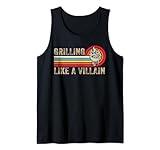 Grillin Like A Villain BBQ Barbecue Grilling Smoking Men Tank Top