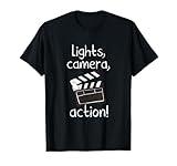 Lights Camera Action Movie Director Movie Clapper Board Gift T-Shirt