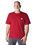 Carhartt Men's Loose Fit Heavyweight Short-Sleeve Pocket T-Shirt, Industry Red, X-Large Tall