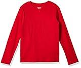 French Toast boys Long Sleeve Crewneck Tee T-shirt T Shirt, Red, 5 US