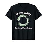 Active Gear Guy Zen Wabi Sabi Zen Buddhism Philosophy T-Shirt - Black, Unisex-Adults, Small, Crew Neck, Short Sleeve