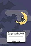 Composition Notebook: Halloween Gifts for Kids and Adults: Funny Flying Witch In The Night Composition Book for School Work and Home.