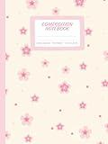Pink Coquette Composition Notebook: Wide Ruled Journal Cute Girly Flowers Aesthetic 8.25 x 11" 110 Pages: Preppy Girl - Cute Pink - Floral Design