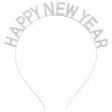 PRELITER Silver Happy New Year Headband New Years Accessories for New Years Headbands for Women News Year Party Supplies