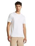 Supima® Mercerised Cotton Crew Neck T-Shirts for Men - White - Large | Soft, Lustrous, Regular Fit - 5.6oz Lightweight, Durable Extra-Long Staple Cotton - True to Size, Smooth Skin Feel - USA Grown