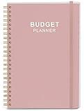 Budget Planner - Monthly Finance Organizer with Expense Tracker Notebook to Manage Your Money Effectively, Undated Finance Planner/Account Book, Start Anytime, 1 Year Use, A5, Rose