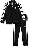 adidas Originals unisex child Adicolor Superstar Tracksuit, Black/White, XX-Small US