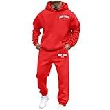 JiXiang Mens Jogging Suits 2 Piece Set Men's Casual Tracksuit Hoodie Sweatsuit Sets Athletic Jogging Suits Running Sport Sets
