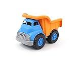 Green Toys Dump Truck, Blue/Orange - Pretend Play, Motor Skills, Kids Toy Vehicle. No BPA, phthalates, PVC. Dishwasher Safe, Recycled Plastic, Made in USA.,Gold/Blue, 10"X7.5"x6.75"