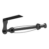SetSail Paper Towel Holder, Single Hand Operable Paper Towel Holder Under Cabinet with Adjustable Damper, Easy Tear, Wall Mount, Self-Adhesive or Drilled for Kitchen Bathroom, Black