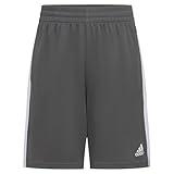 adidas boys Classic 3-stripes Shorts, Grey Five Adi, Medium US
