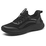 Treesky Non Slip Work Shoes for Women in Food Service - Slip Resistant, Comfortable & Lightweight Sneakers, Suitable for Restaurant, Kitchen & Nursing Crews (Black, Size 7.5)