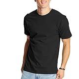 Hanes Mens Beefy-t T-shirt, Heavyweight Cotton Tee, 1 Or 2 Pack, Big & Tall Sizes Available Fashion-t-shirts, Black - 1 Pack, Large US