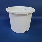 GXGK Flower pots White Plastic Hanging Flower Pot – Lightweight, Durable, Wall‑Mountable Planter for Indoor & Outdoor Use, Easy‑Drain Design, Ideal for Succulents, Herbs & Small Flowers