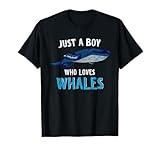 Ocean Mammal Whale Lover Just A Boy Who Loves Whales T-Shirt