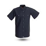 PINNACLE Men’s Short Sleeve Industrial Work Shirt S12 - Navy/Large