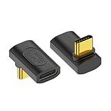 JORINDO 2 Pack PD240W Fast Charging USB4.0 Adapter, USB C Male to Female Adapter,for 8K@60Hz Audio/Video, Smartphone,Tablet,Laptop (Right Angle)