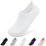 Limberun Water Shoes for Women Men Swim Shoes Beach Shoes Lightweight Quick-Drying Comfortable White38/39