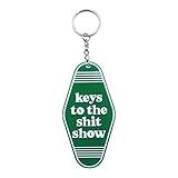 Keys to The Shit Show Keychain Funny Keychain Novelty Gag Gifts Hilarious Gift Idea White Elephant Gift for Mens Women Friends Birthday