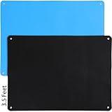 Poen 2 Pcs 41 x 29 Inch Felt Board Toddlers Flannel Board Stories Felt Stories Activities Play Kits for Preschool Classroom Wall Hanging Boys Girls Birthday Gifts Homeschooling Activity, Blue, Black