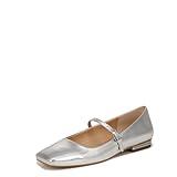 Franco Sarto Womens Tinsley Mary Jane Flats Silver Metallic 7 M