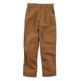 Carhartt Boys' Washed Dungaree Pants (Lined and Unlined), Carhartt Brown, 16