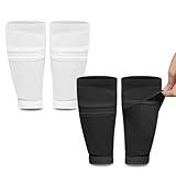 ATHCISE 2 Pairs Kids Youth Soccer Shin Guard Sleeves with Optimized Insert Pocket, Shin Pad Compression Sleeves for 3-15 Years Old Boys Girls Child Teens for Soccer Sport