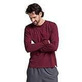 Russell Athletic Mens Cotton Performance Long Sleeve T-Shirts T Shirt, Maroon, Large US