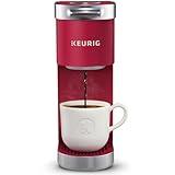 Keurig K-Mini Plus Single Serve K-Cup Pod Coffee Maker, with 6 to 12oz Brew Size, Stores up to 9 K-Cup Pods, Travel Mug Friendly, Cardinal Red