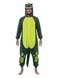 XXLOG Adult Onesie Halloween Costume Unisex Animal Pajamas Cosplay Dinosaur Onesie for Women and Men S