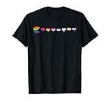 Gay Pride Eating Hearts LGBTQ Ally Gamer Boys Teen Kids Men T-Shirt