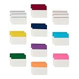 Amazon Basics Rectangular Tabs, 2 inch in Wide, 500 Pieces, Assorted Colors