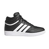 adidas Unisex Hoops 4.0 Mid Top Basketball Shoes Sneaker, Black/White/Black, 12 US Men