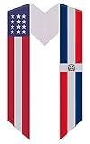 Serape Scholars Dominican Graduation Sash | Dominican American Graduation Stole | Dominican Republic Graduation Stole Study Abroad Flag Sash