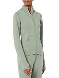 Amazon Essentials Women's Active Sweat Zip Through Jacket, Sage Green, Large