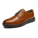Bruno Marc Men's MaxFlex Polish Casual Dress Lace-Up Oxfords Business Formal Derby Sneakers Comfortable Fashion Shoes, Size 10.5, Brown, SBOX2402M