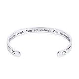 DUMBEN Inspirational Gifts for Women Saying Inspirational Bracelet You are Loved You are Valued You are Beautiful