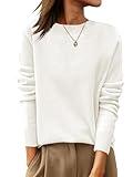 ANRABESS Womens 100% Wool Sweaters Crewneck Long Sleeve Work Business Casual Basic Sweater Tops 2025 Fall Outfits Beige Medium