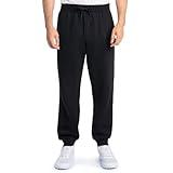 Fruit of the Loom Men's Eversoft Fleece Sweatpants & Joggers (Regular & Big Man), Joggers-Black, Large