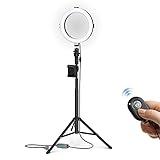 Bower 8" Selfie Ring Light Studio with Adjustable Tripod and Phone Holder – Professional Photo and Video Lighting Kit for Vlogging, Streaming, and Social Media Content Creation