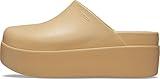 Crocs, Womens, Dylan Platform Clog, Mule Platform Shoes, Wheat, 7, M