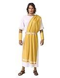 Spooktacular Creations Halloween Toga Costume Men, Adult Greek God Roman Deluxe Outfit, Classic Toga Dress for Dress Up Holiday Themed Cosplay Parties(X-Large)