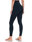 HeyNuts Yoga Pro 7/8 Leggings, High Waisted Soft Pants Buttery Workout Leggings Athletic Compression Yoga Pants 25'' True Navy M(8/10)