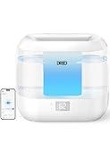 Dreo Smart Humidifier, Cool Mist Humidifiers for Bedroom, Quiet 4L Top Fill Ultrasonic Humidifiers for Home Office Plant & Baby with Nightlight, LED Display, 36H Runtime, APP/Voice Control, HM311S