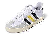 adidas Men's Barreda Sneaker, White/Black/Utility Yellow, 6