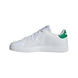 adidas Advantage Base 2.0 Sneaker, White/White/Green, 3.5 US Unisex Little Kid
