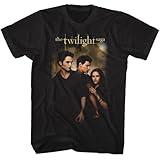 The Twilight Saga New Moon Black Graphic Crew Neck - Short Sleeve Tee - Vintage Style Vampire Movie T Shirt for Men & Women