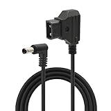 D-Tap to 5.5 2.1mm DC 12V Right Angle Power Cable Compatible with Canon C70 Atomos Shogun, Blackmagic Video Assist, SmallHD Indie 7, KiPRO Monitors, V-Mount & Gold Mount Battery Adapter, 40”