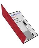 Mehaving Portable Small White Board Dry Erase Board, Reusable 9.5 * 6.6in Notebook Memo, Office Home Supplies Desk Accessories MH760 (Red)